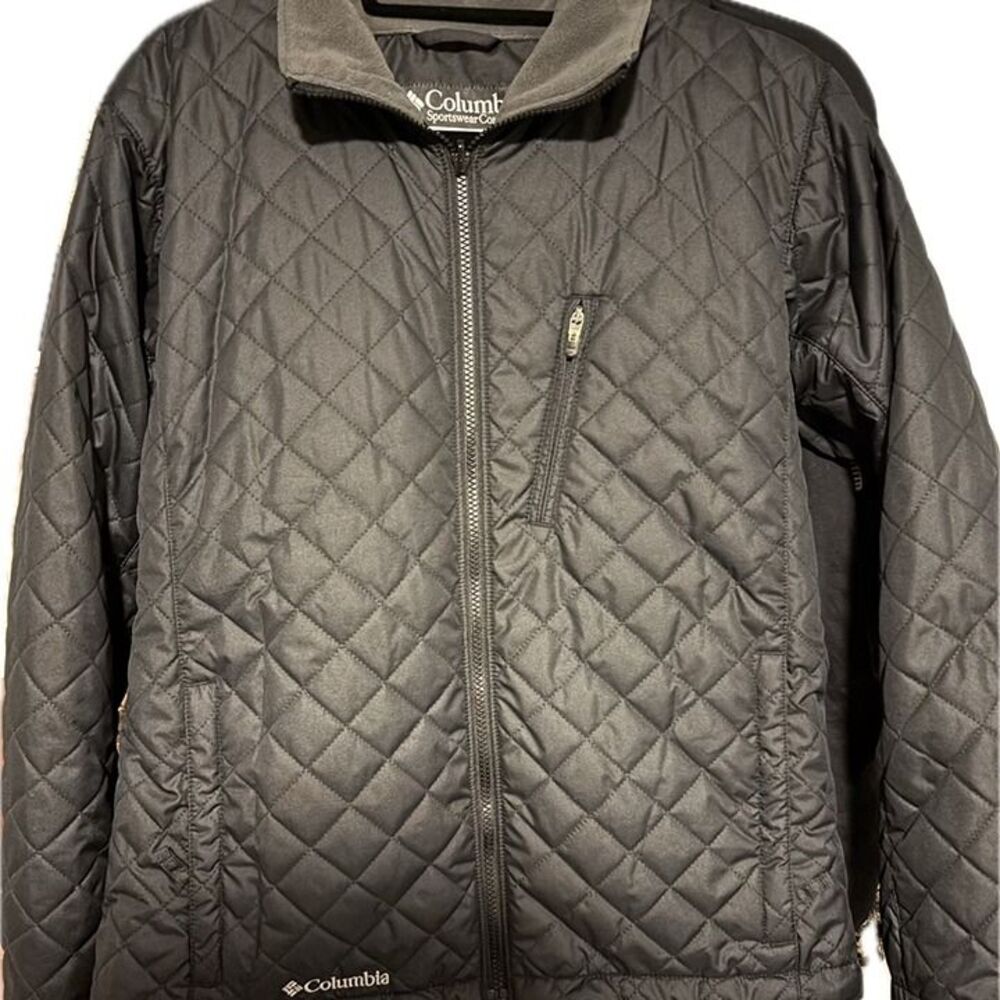 Columbia Womens Quilted Black Puffer Jacket Sz L